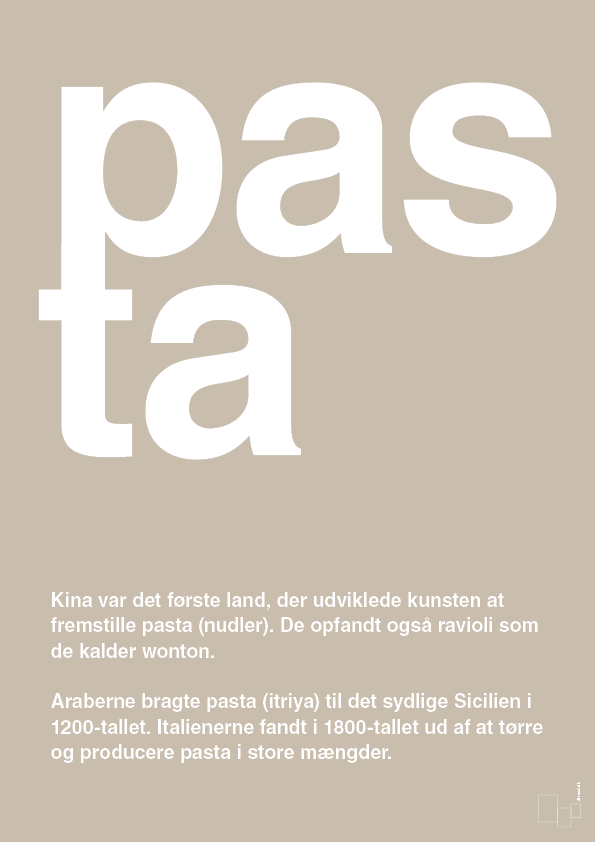 plakat: pasta - creamy mushroom-Retro-A1two3
