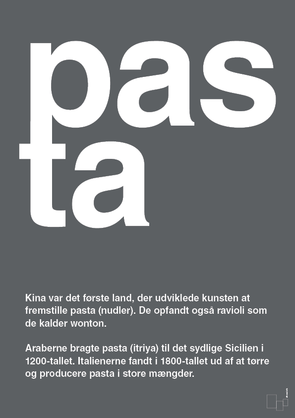 plakat: pasta - graphic charcoal-Retro-A1two3