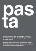 plakat: pasta - graphic charcoal-Retro-A1two3