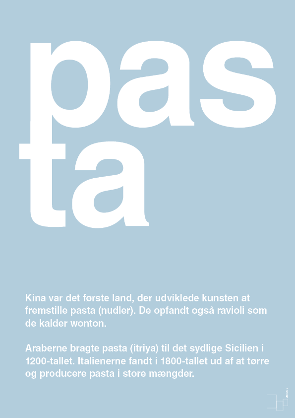 plakat: pasta - heavenly blue-Retro-A1two3