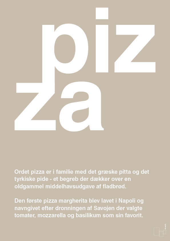 plakat: pizza - creamy mushroom-Retro-A1two3