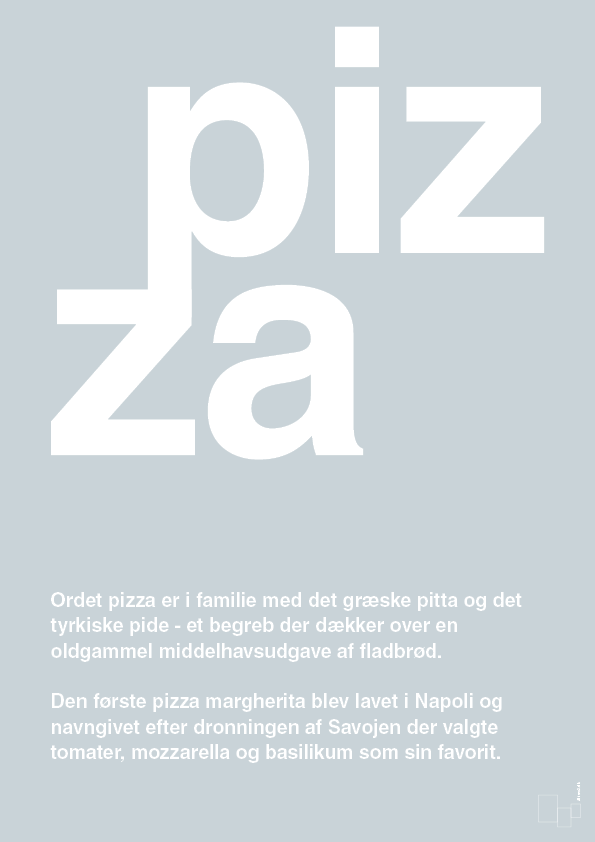 plakat: pizza - light drizzle-Retro-A1two3