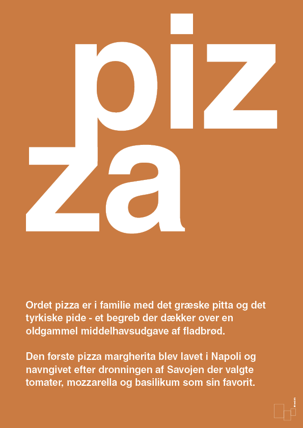 plakat: pizza - rumba orange-Retro-A1two3