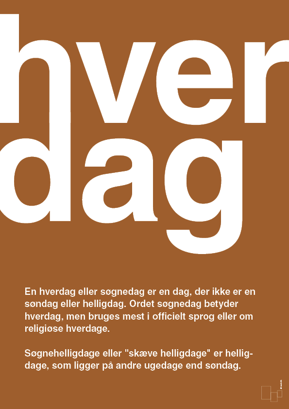 plakat: hverdag - cognac-Retro-A1two3