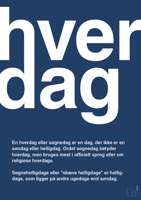 plakat: hverdag - lapis blue-Retro-A1two3