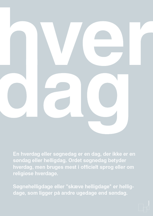 plakat: hverdag - light drizzle-Retro-A1two3