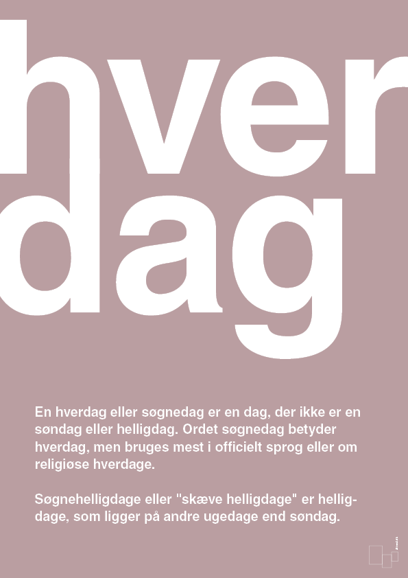 plakat: hverdag - light rose-Retro-A1two3