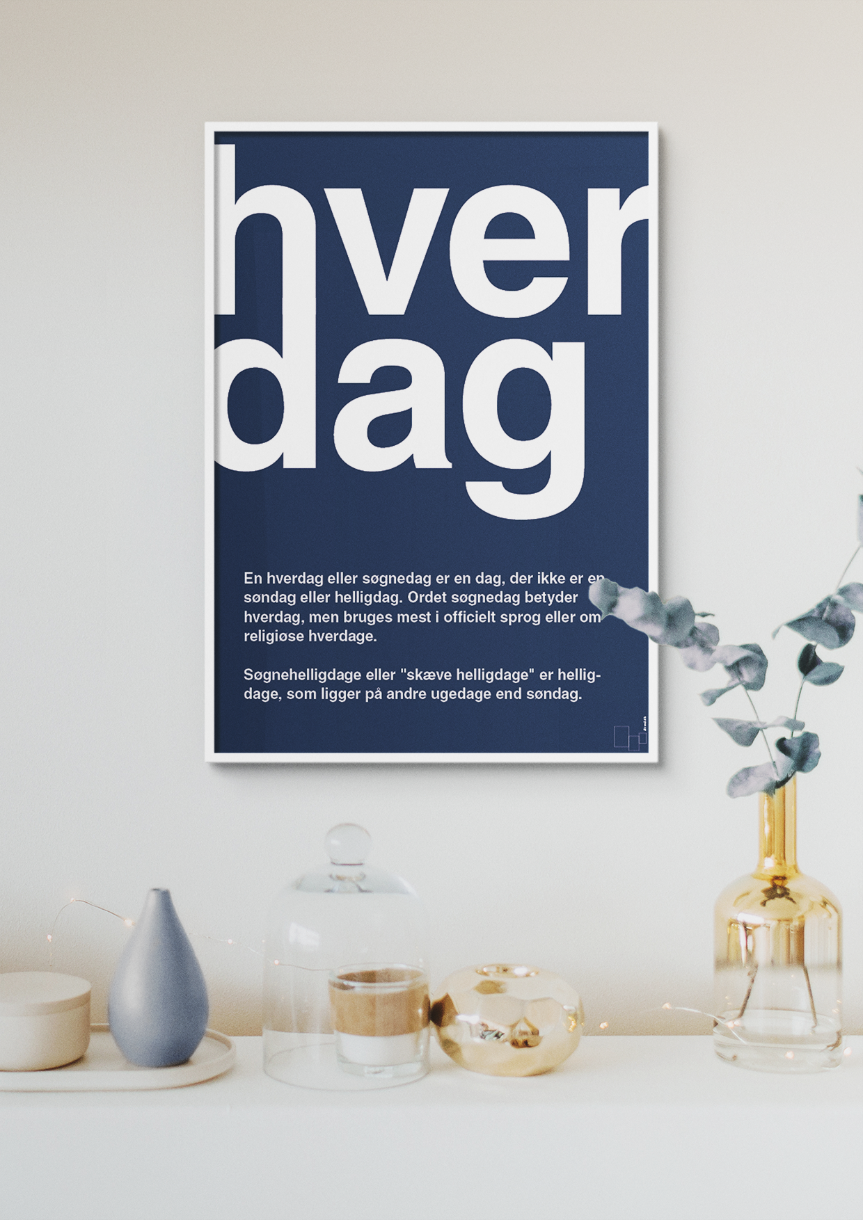 plakat: hverdag - broken beige-Retro-A1two3