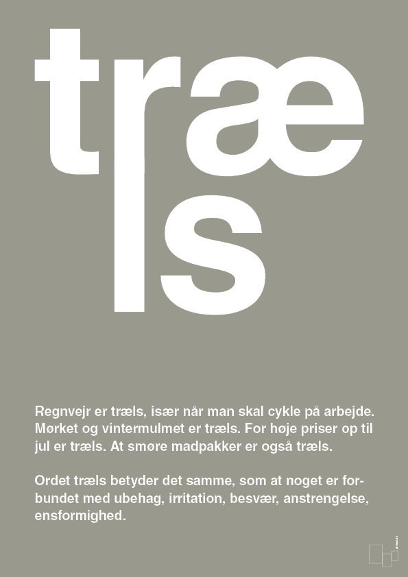 plakat: træls - battleship gray-Retro-A1two3