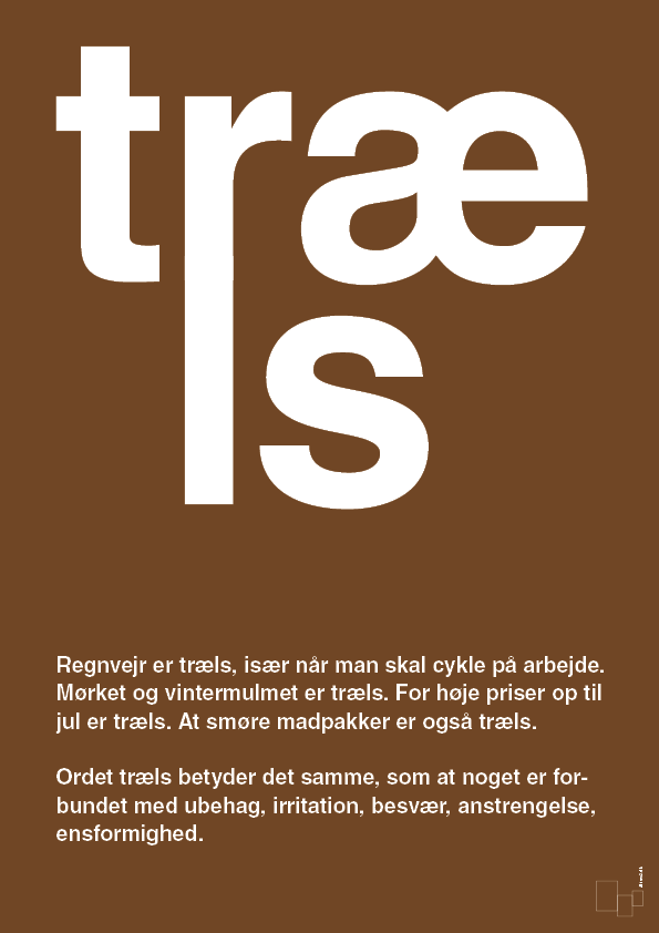 plakat: træls - dark brown-Retro-A1two3