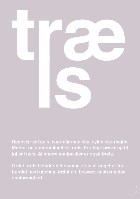 plakat: træls - dusty lilac-Retro-A1two3