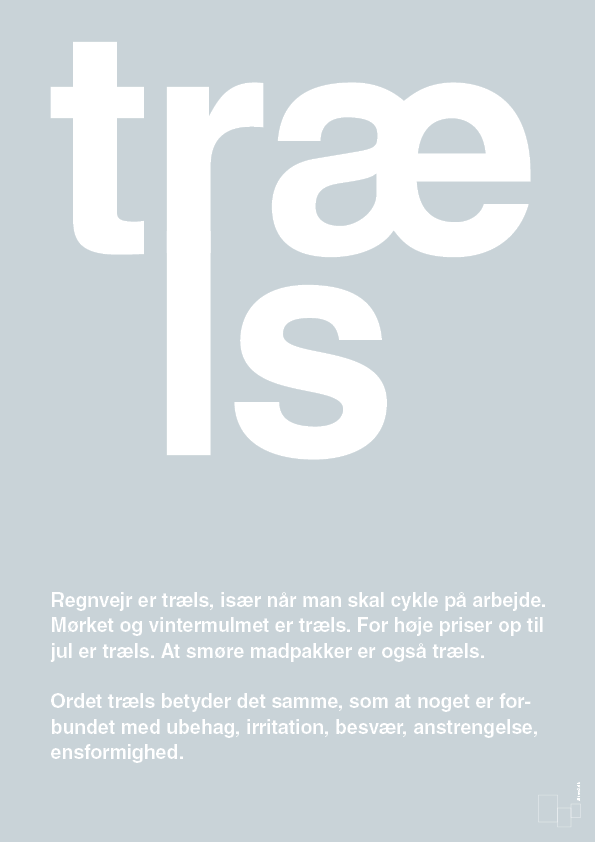 plakat: træls - light drizzle-Retro-A1two3