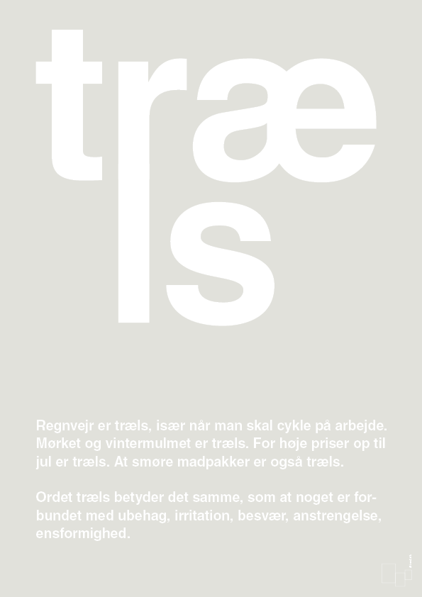 plakat: træls - painters white-Retro-A1two3