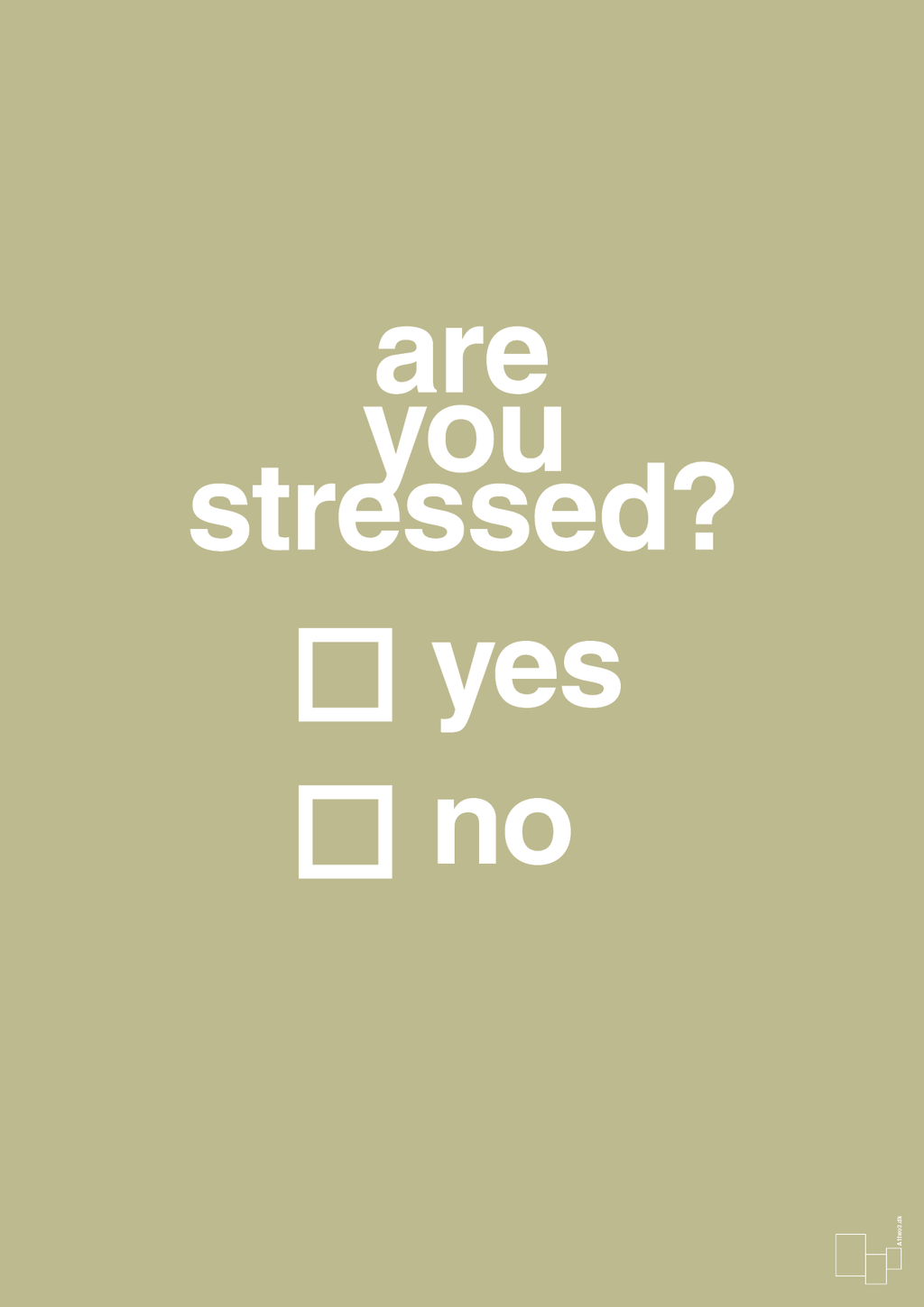 plakat: are you stressed - back to nature-Stress-A1two3