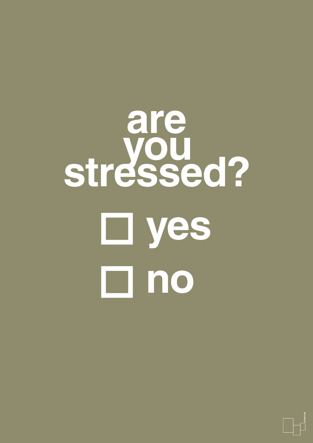 plakat: are you stressed - misty forrest-Stress-A1two3
