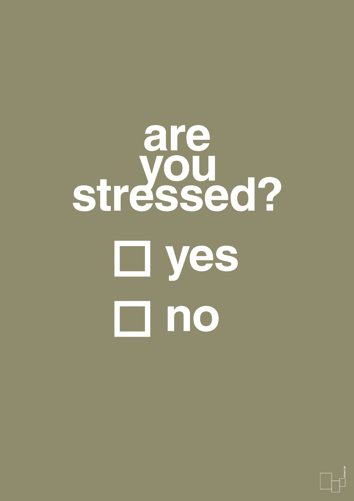 plakat: are you stressed - misty forrest-Stress-A1two3