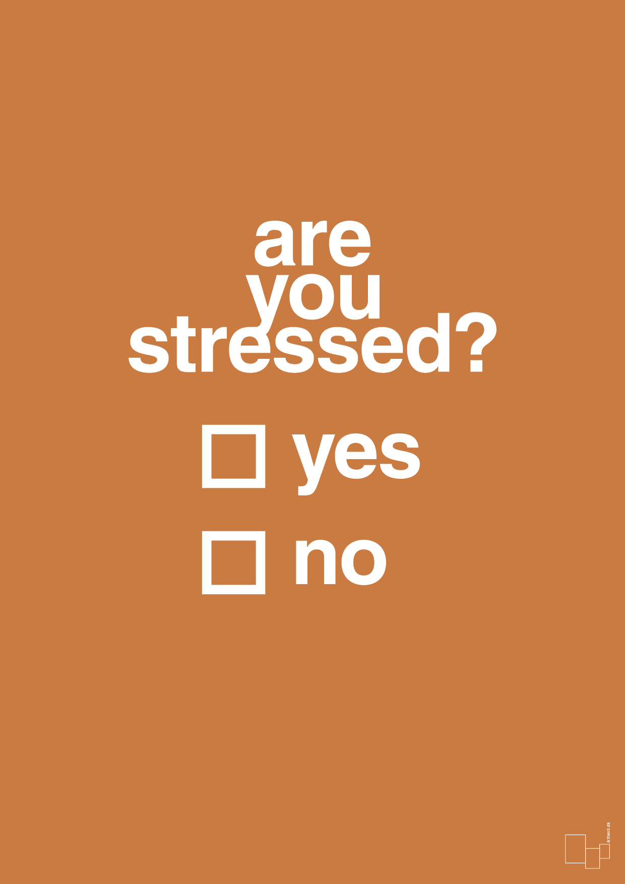 plakat: are you stressed - rumba orange-Stress-A1two3