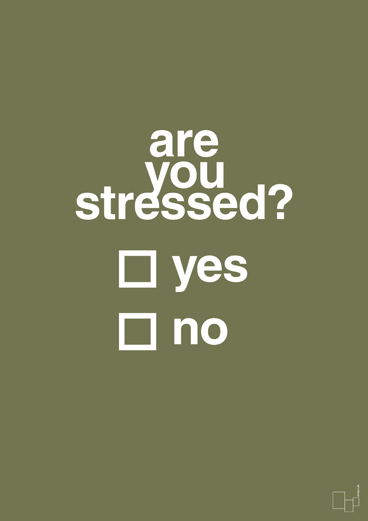 plakat: are you stressed - secret meadow-Stress-A1two3