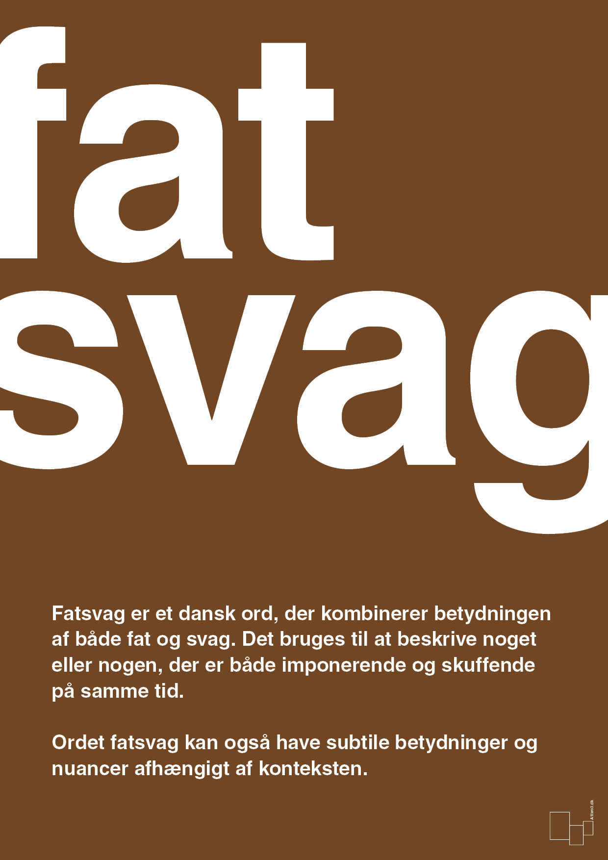 plakat: fatsvag - dark brown-Retro-A1two3