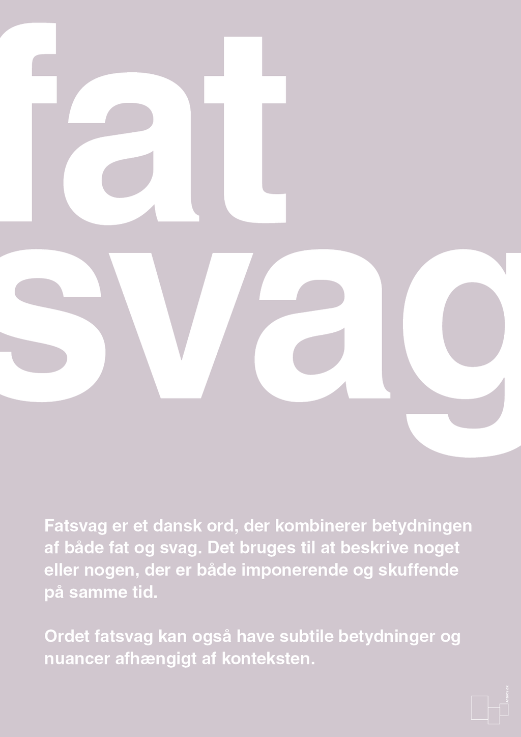 plakat: fatsvag - dusty lilac-Retro-A1two3