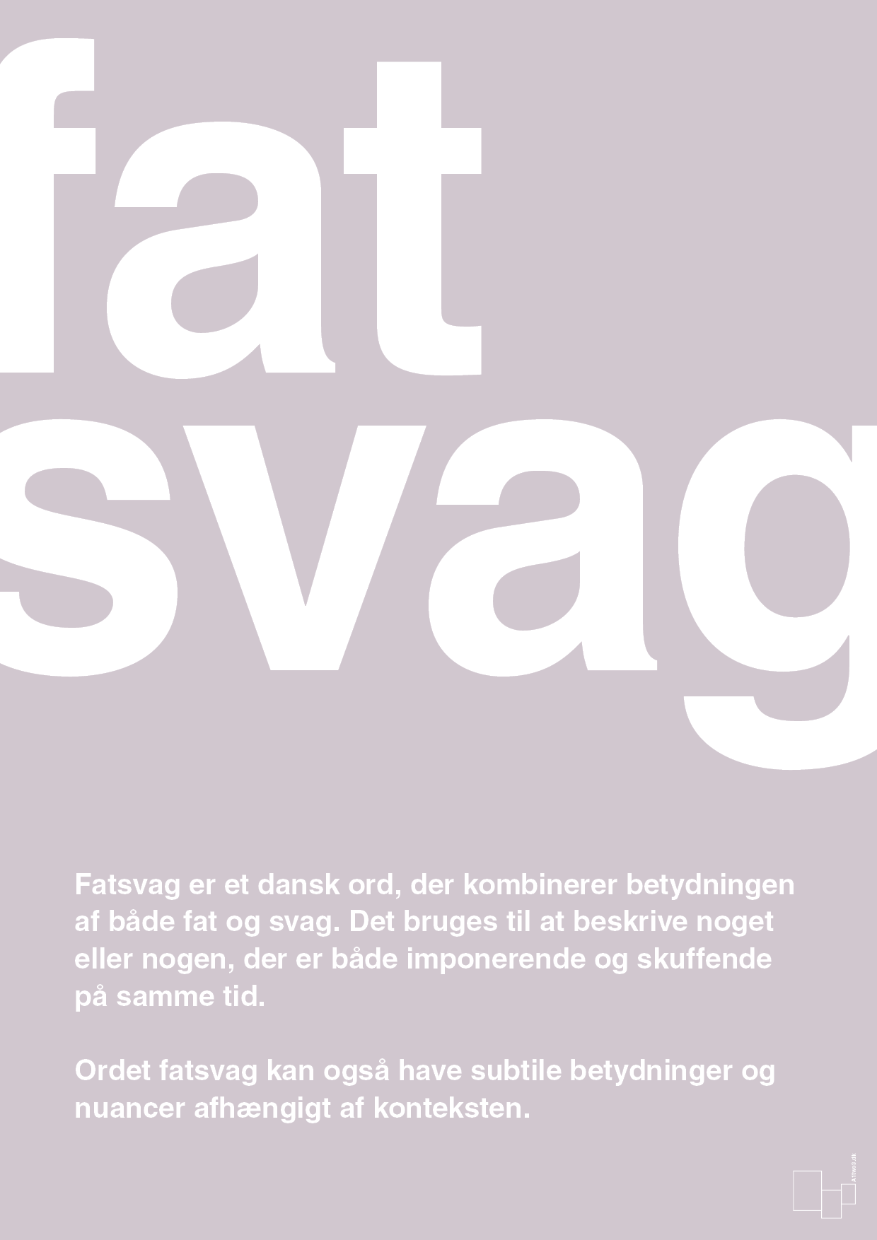 plakat: fatsvag - dusty lilac-Retro-A1two3