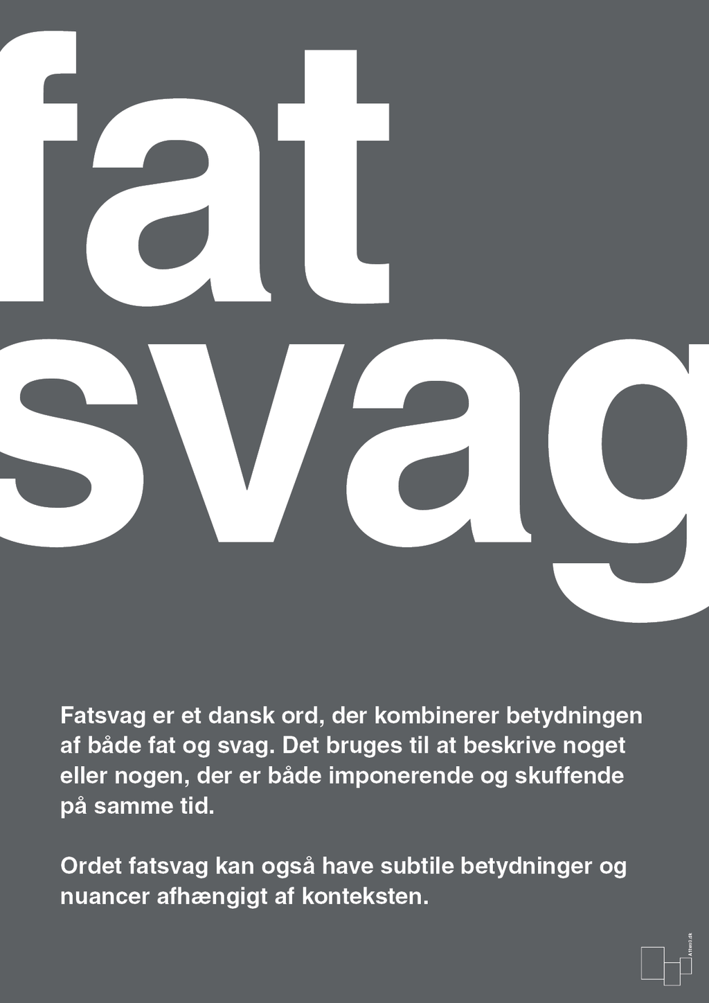 plakat: fatsvag - graphic charcoal-Retro-A1two3