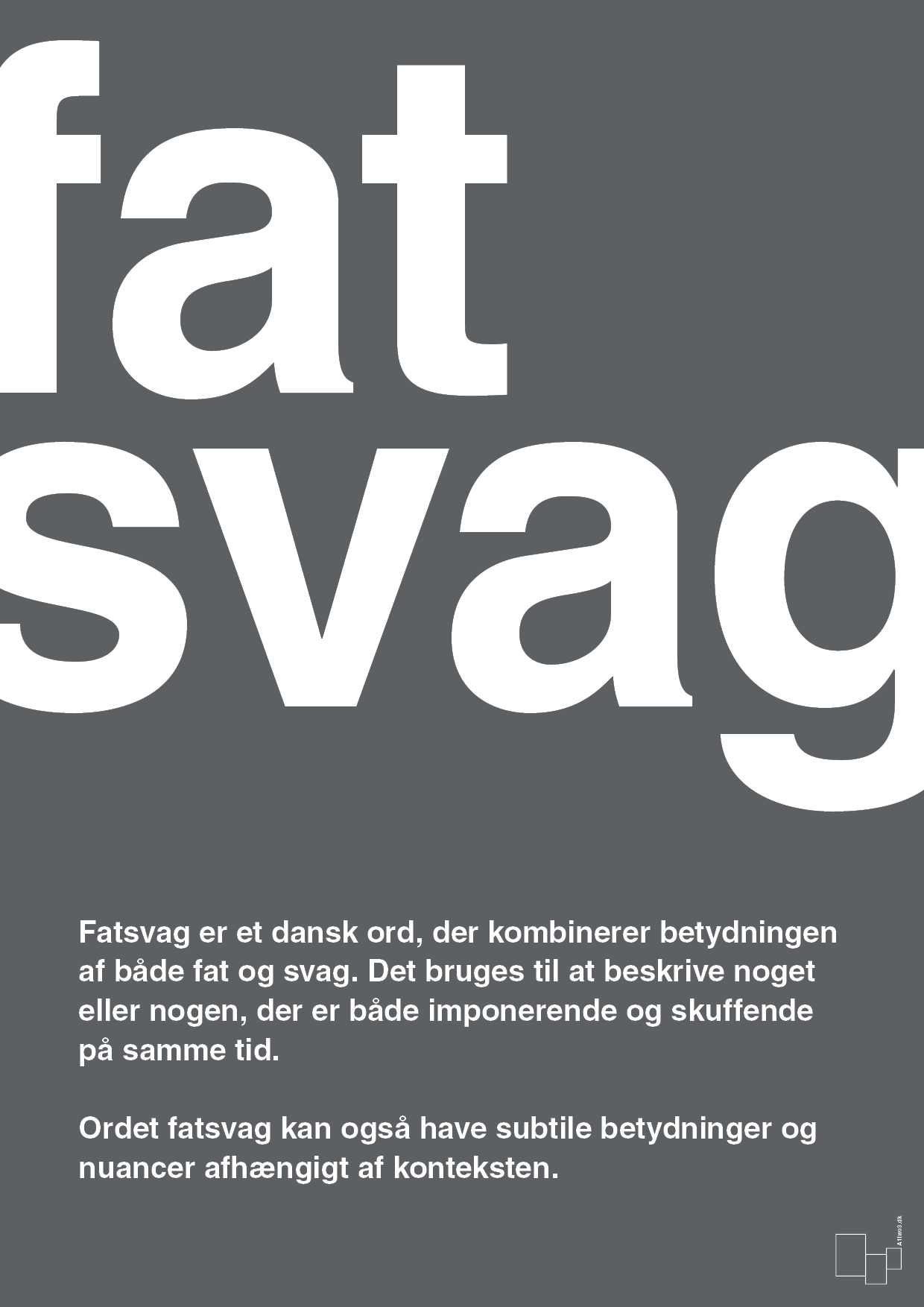 plakat: fatsvag - graphic charcoal-Retro-A1two3
