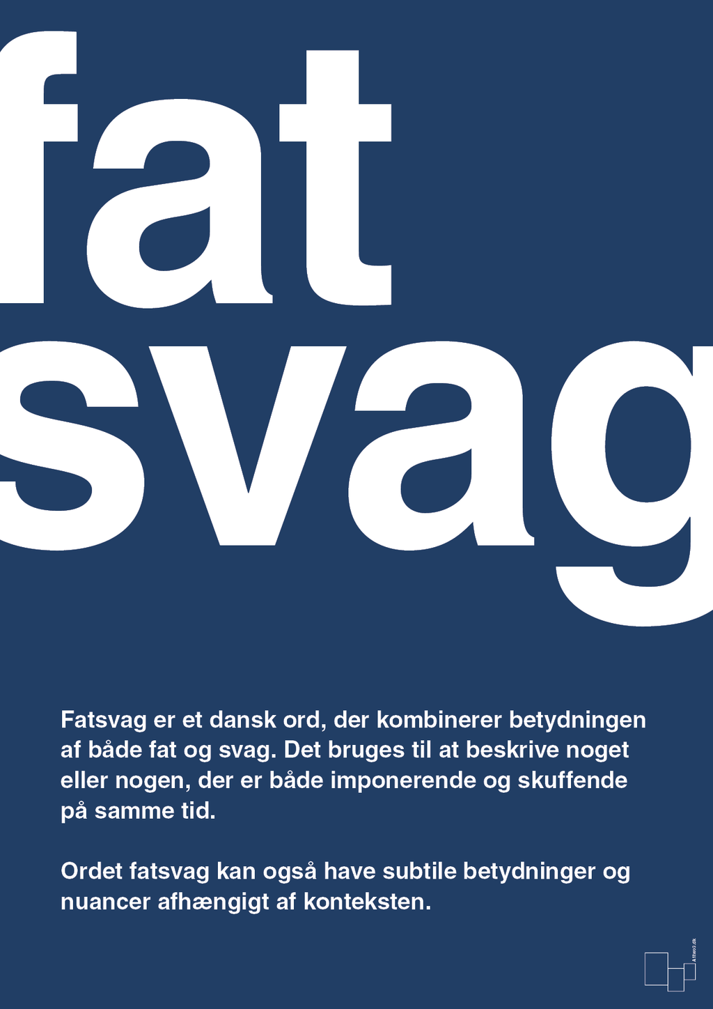 plakat: fatsvag - lapis blue-Retro-A1two3
