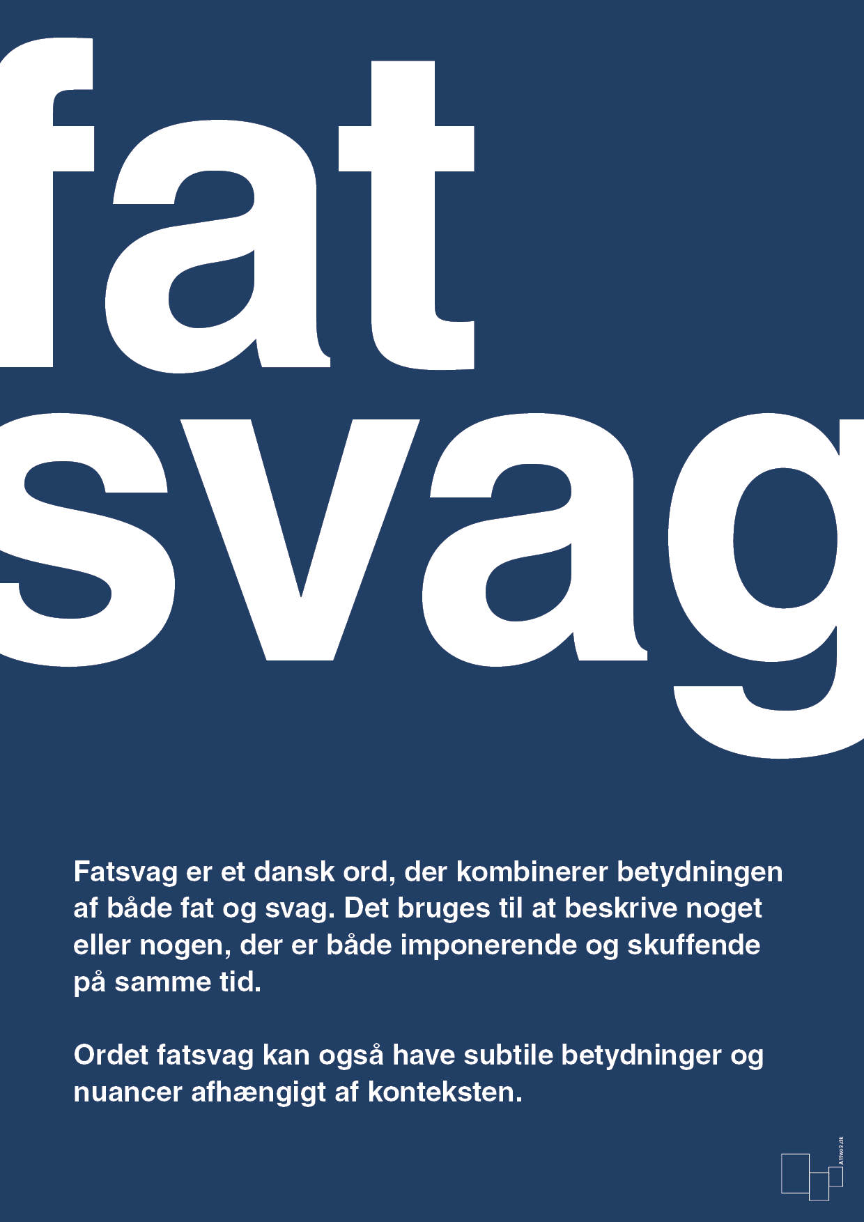 plakat: fatsvag - lapis blue-Retro-A1two3