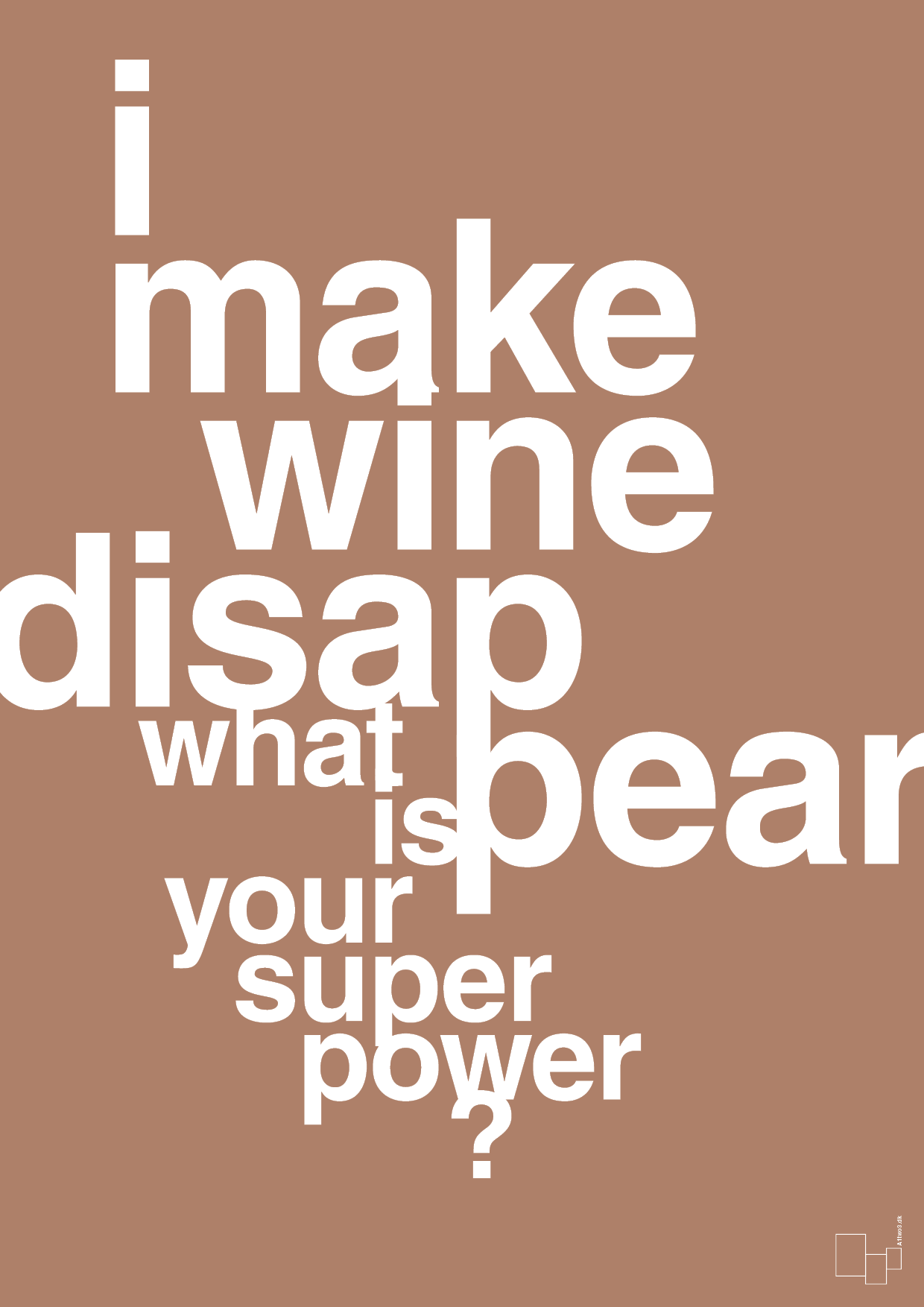 plakat: i make wine disappear what is your super power - cider spice-Vin-A1two3