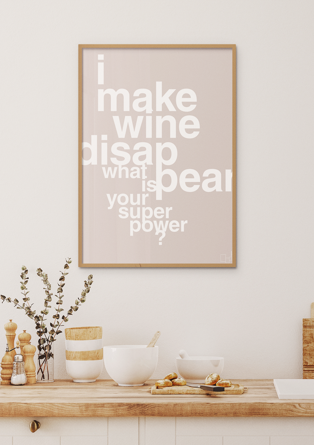 plakat: i make wine disappear what is your super power - cognac-Vin-A1two3