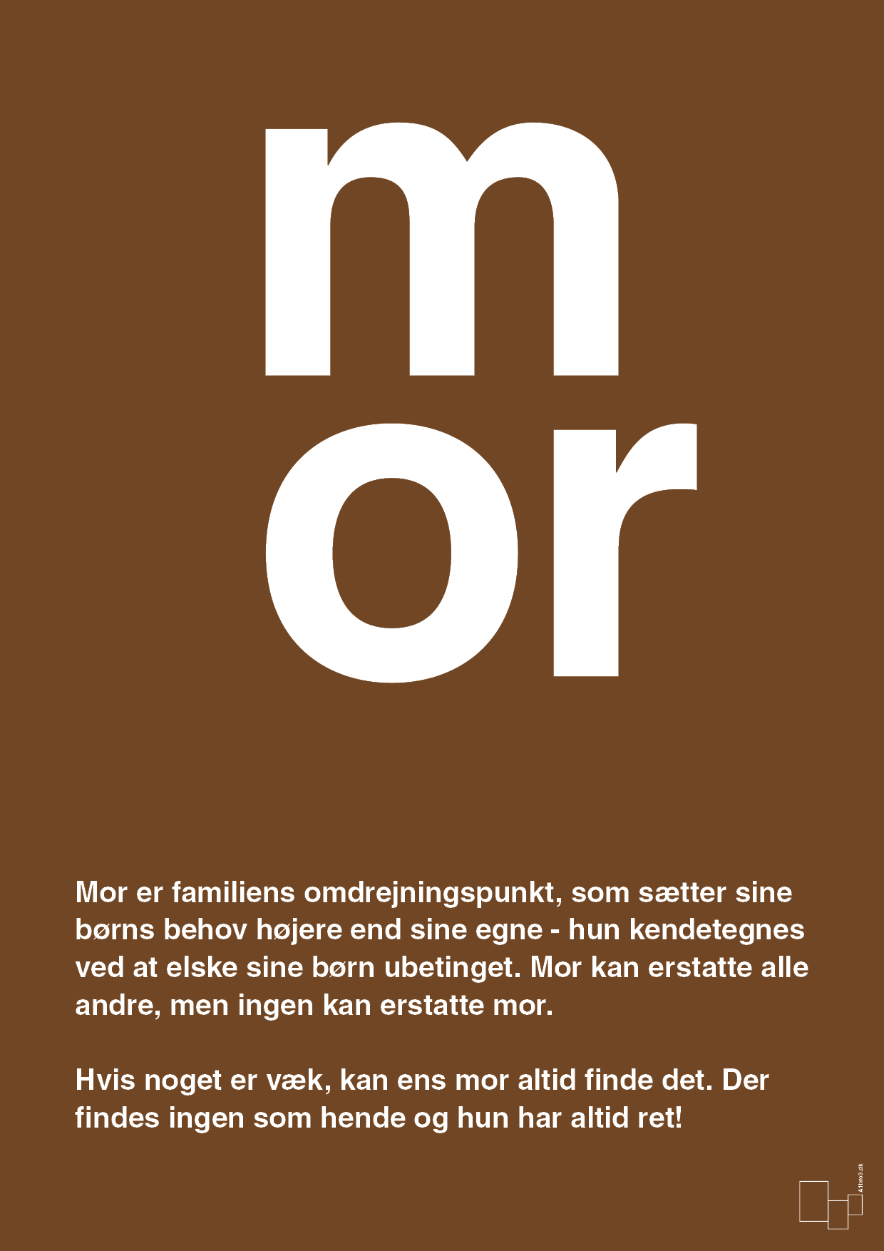 plakat: mor - dark brown-Familie-A1two3