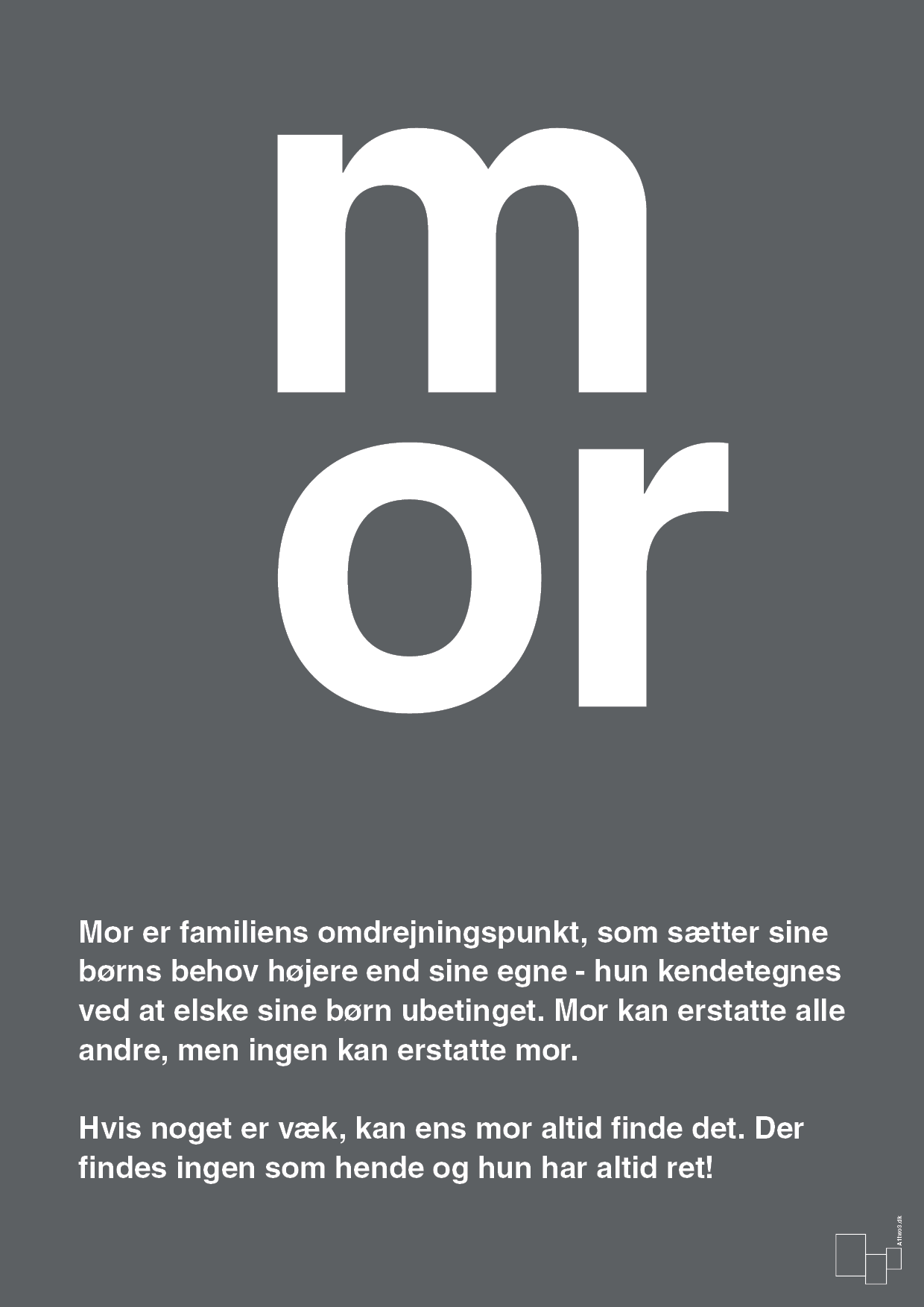 plakat: mor - graphic charcoal-Familie-A1two3
