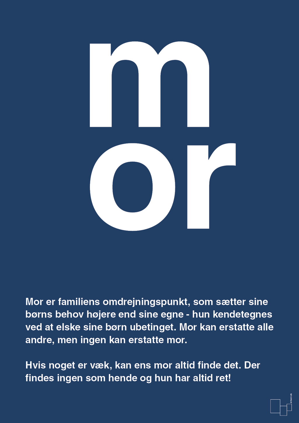 plakat: mor - lapis blue-Familie-A1two3