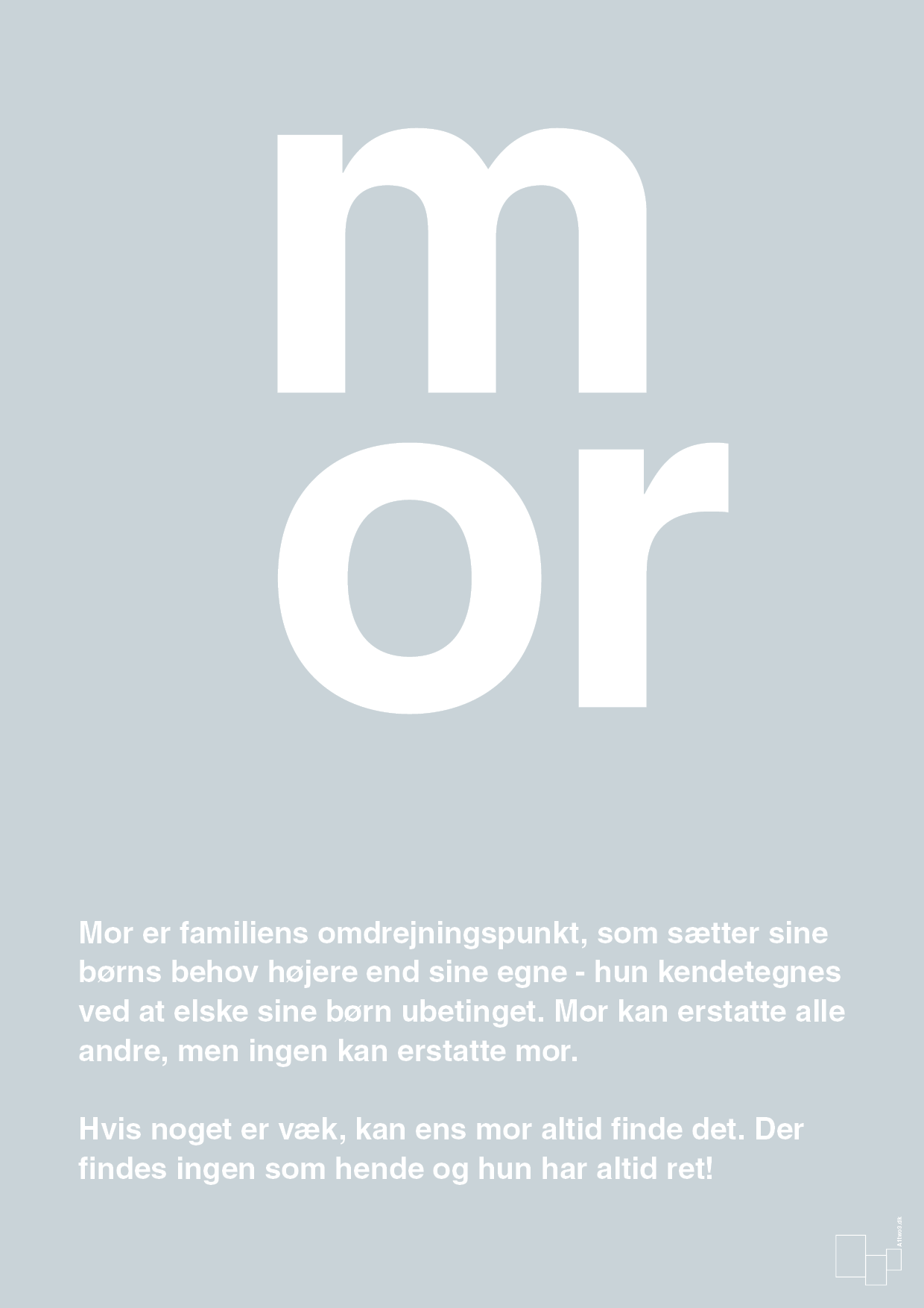 plakat: mor - light drizzle-Familie-A1two3