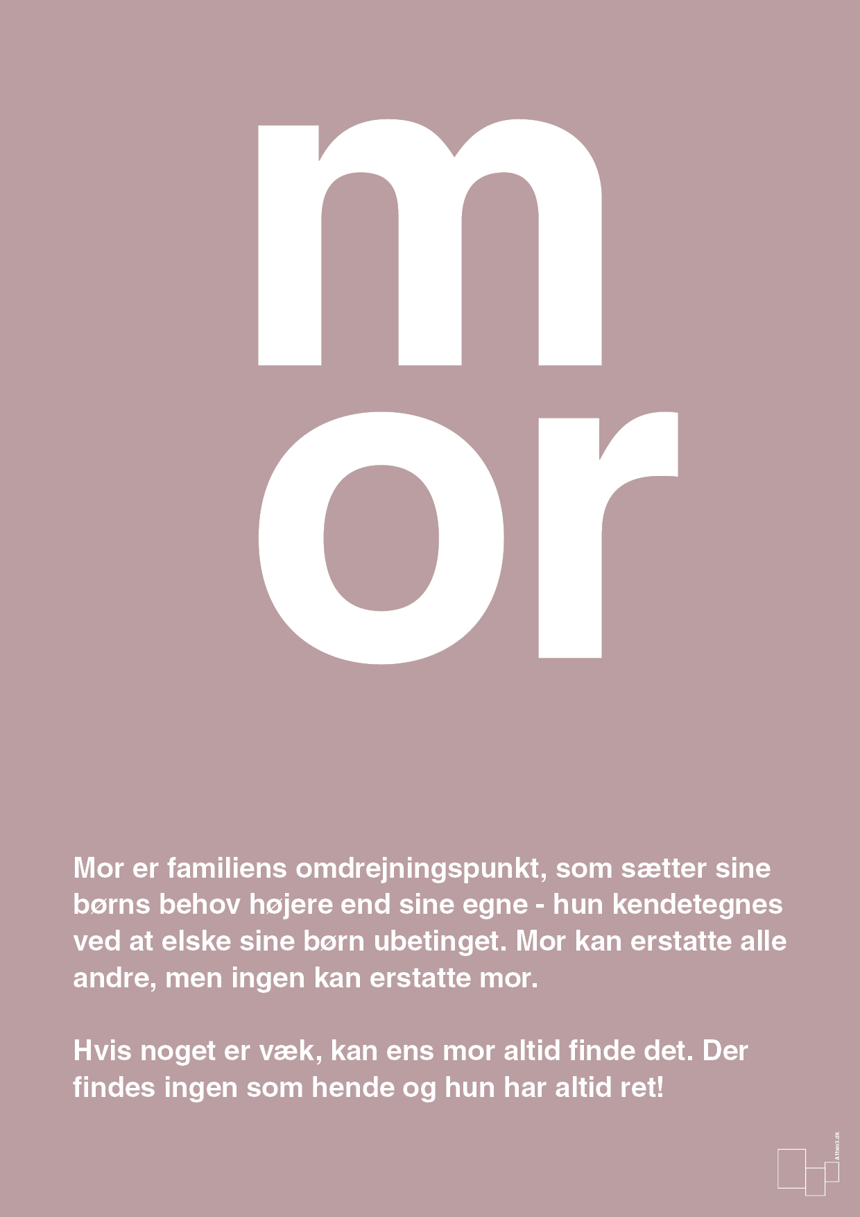 plakat: mor - light rose-Familie-A1two3