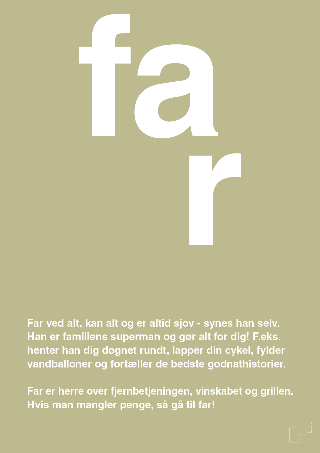plakat: far - back to nature-Familie-A1two3