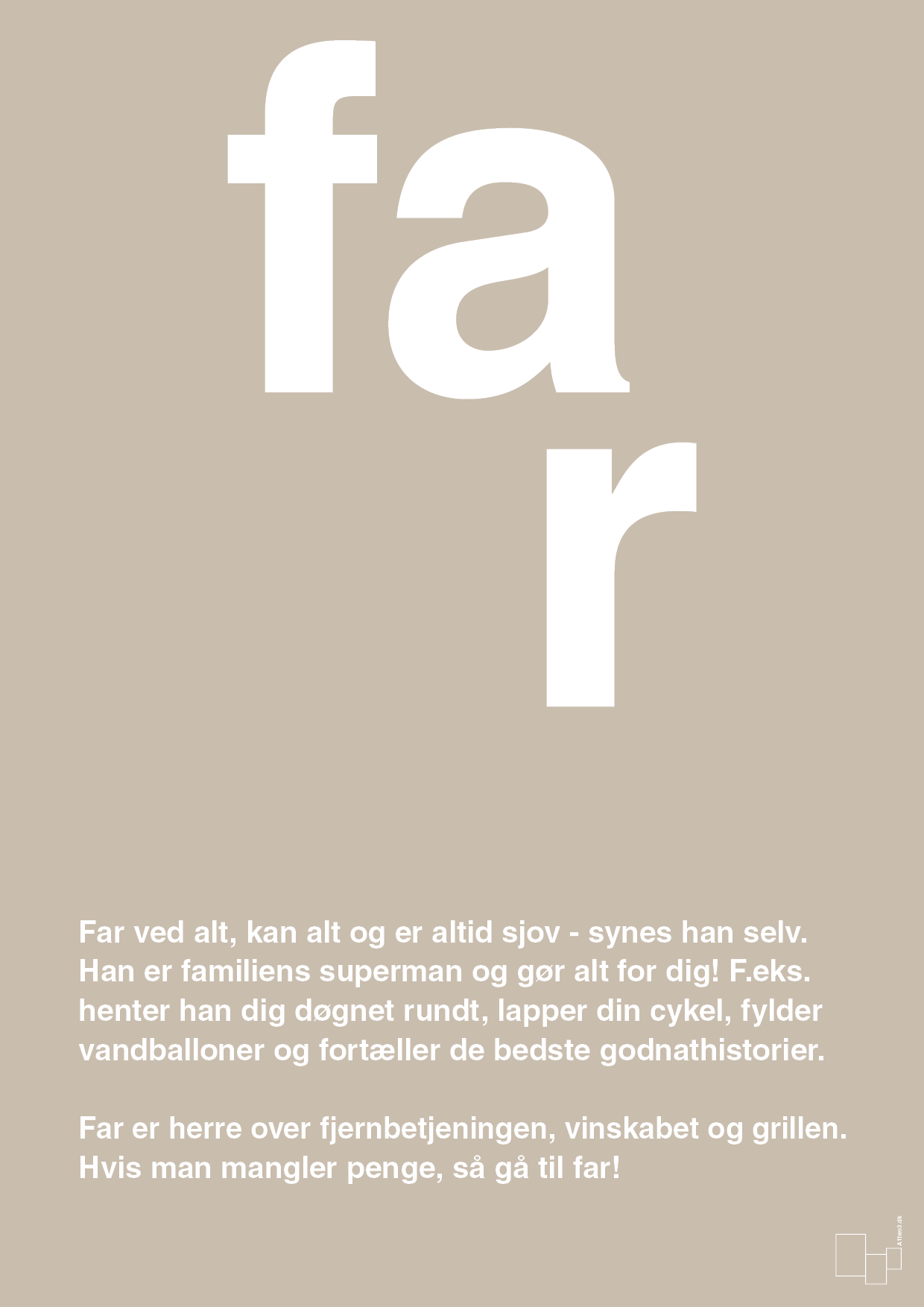 plakat: far - creamy mushroom-Familie-A1two3