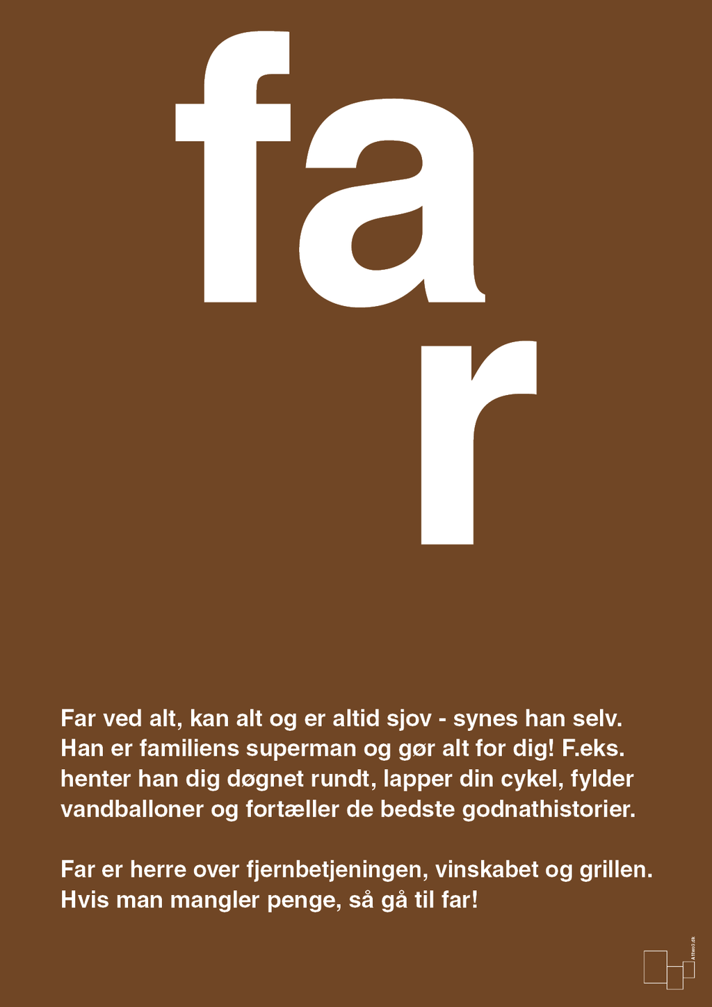 plakat: far - dark brown-Familie-A1two3