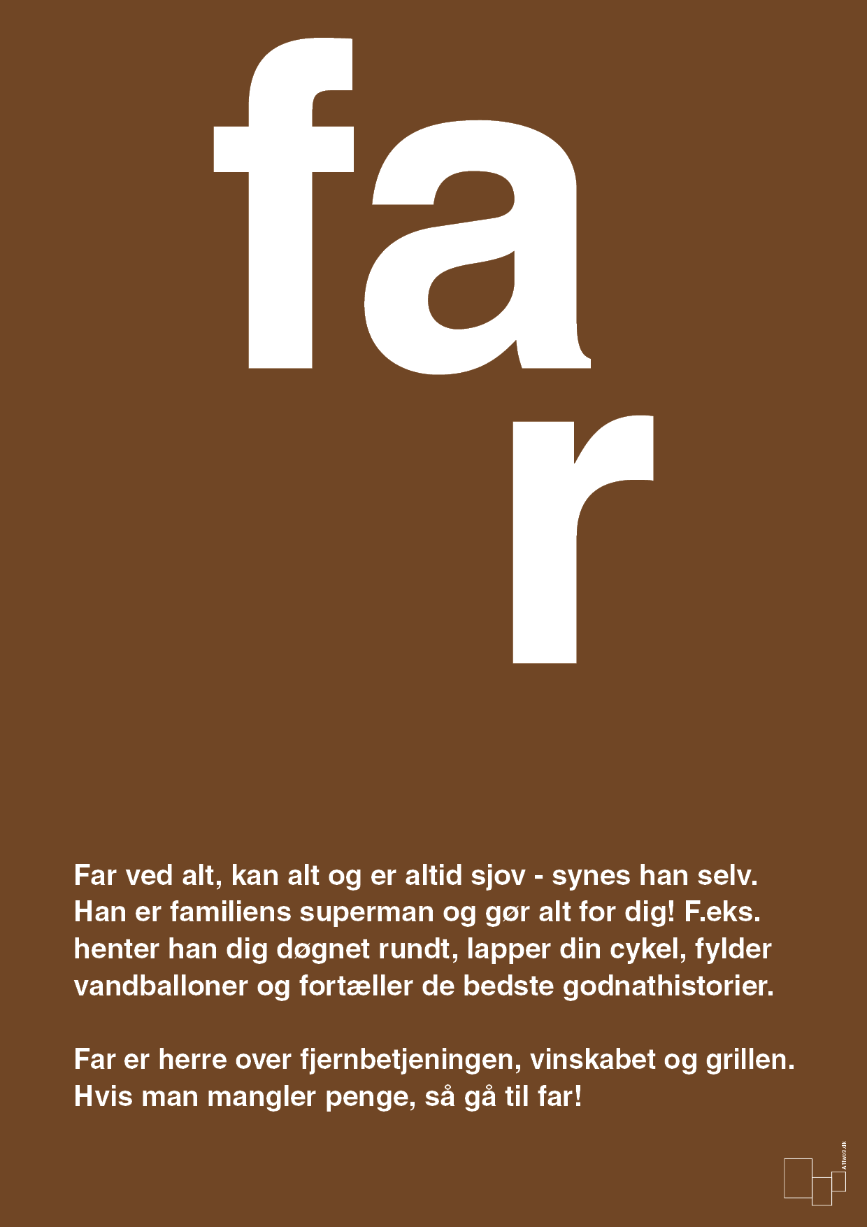 plakat: far - dark brown-Familie-A1two3