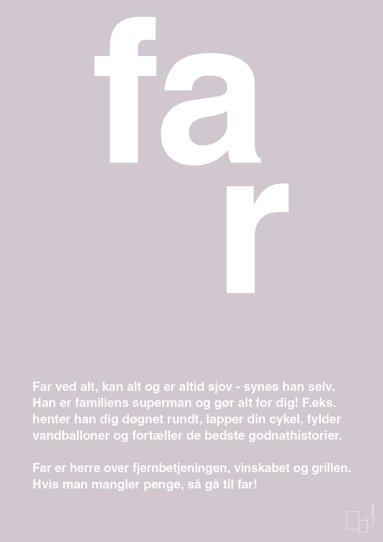 plakat: far - dusty lilac-Familie-A1two3