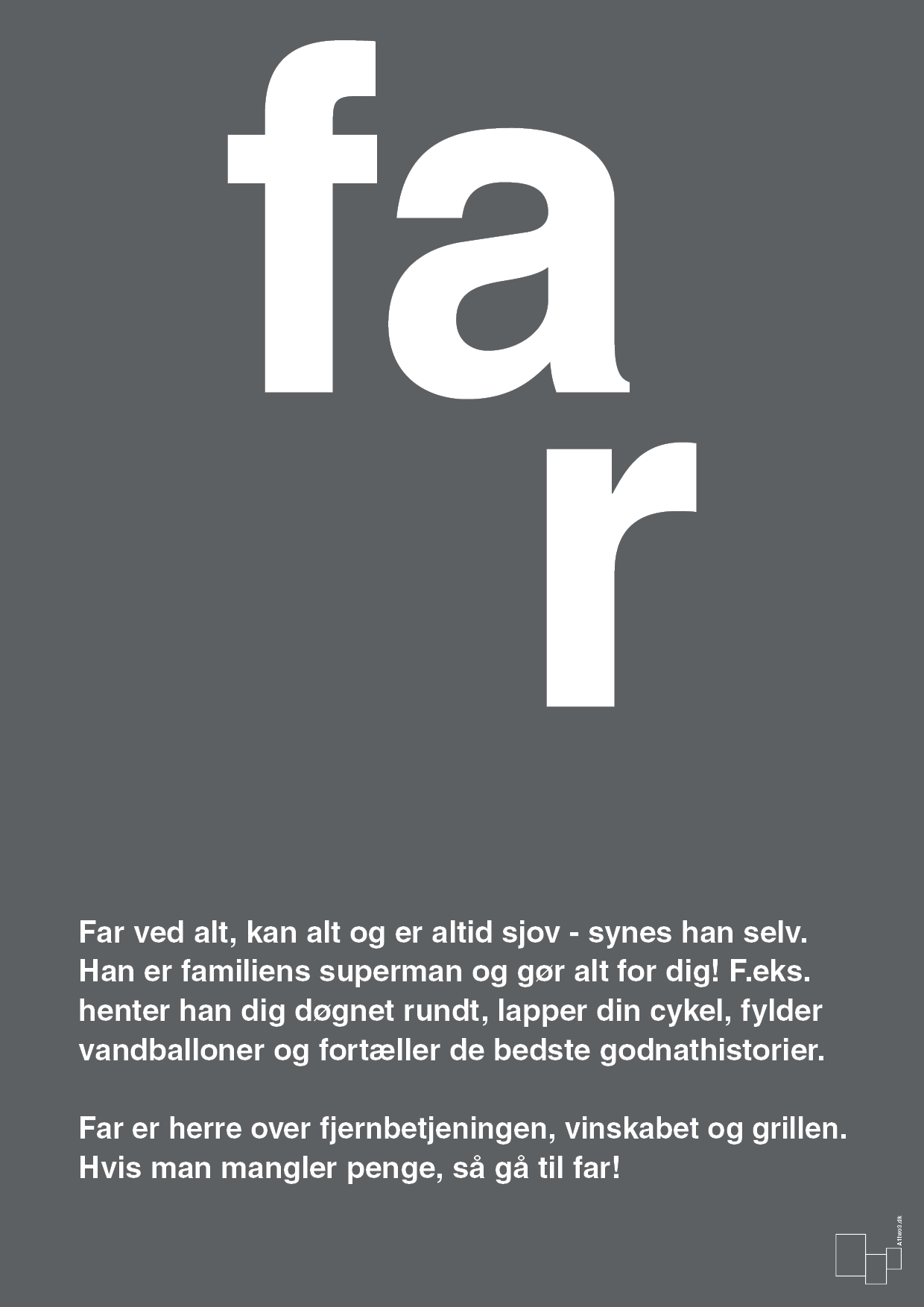plakat: far - graphic charcoal-Familie-A1two3