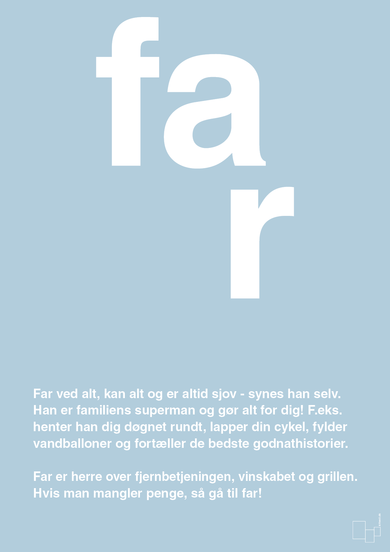 plakat: far - heavenly blue-Familie-A1two3