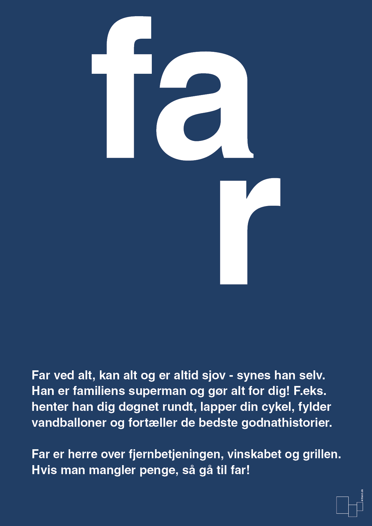 plakat: far - lapis blue-Familie-A1two3