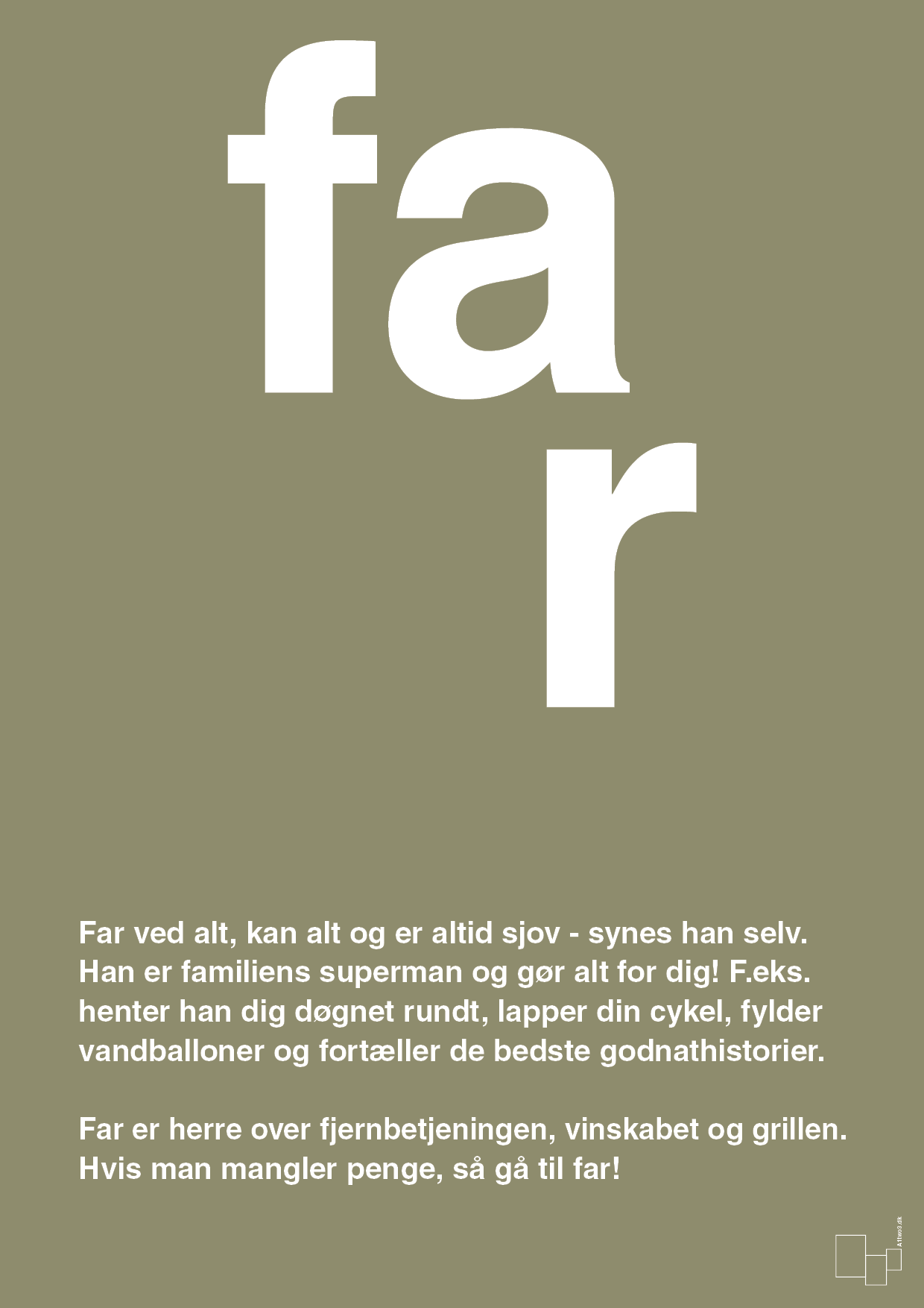 plakat: far - misty forrest-Familie-A1two3