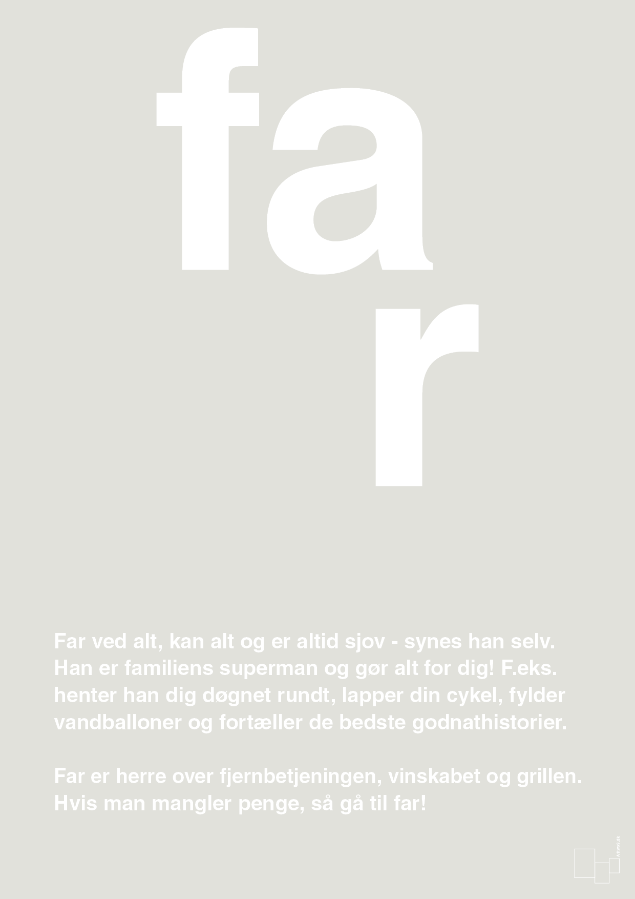 plakat: far - painters white-Familie-A1two3