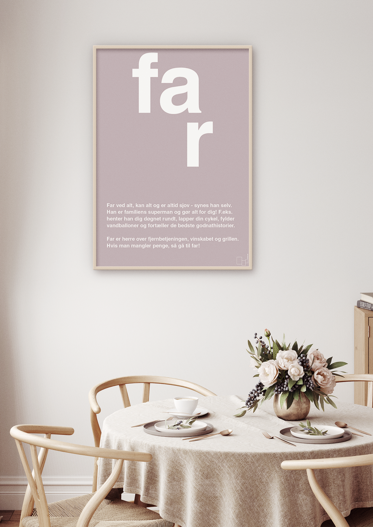 plakat: far - graphic charcoal-Familie-A1two3