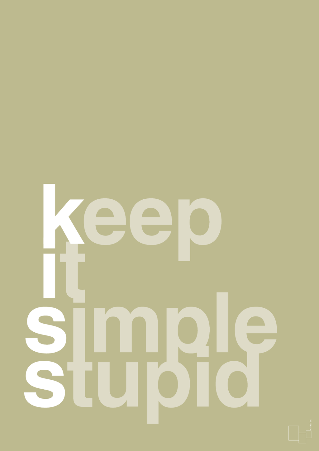 plakat: keep it simple stupid - back to nature-Livet-A1two3
