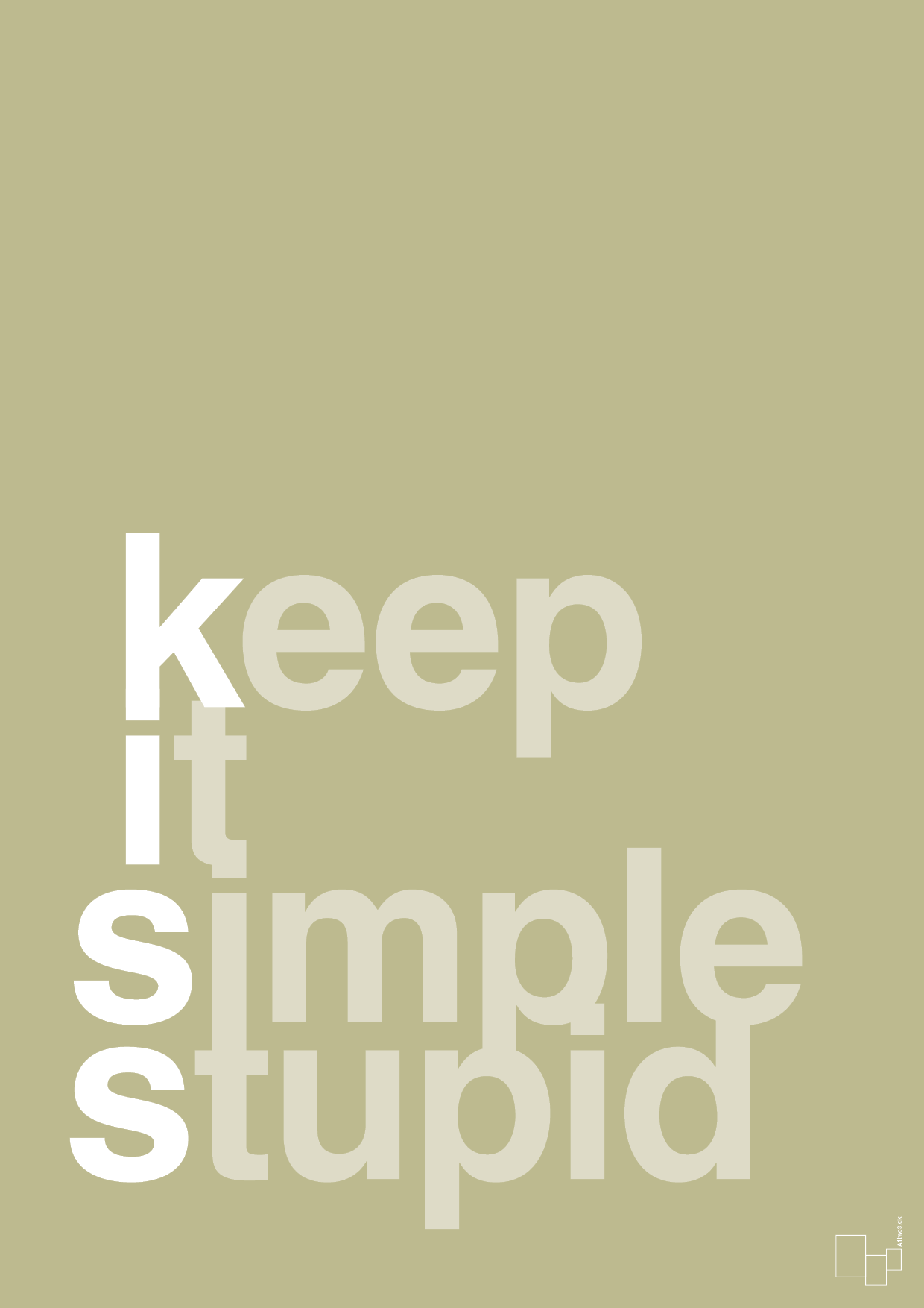 plakat: keep it simple stupid - back to nature-Livet-A1two3