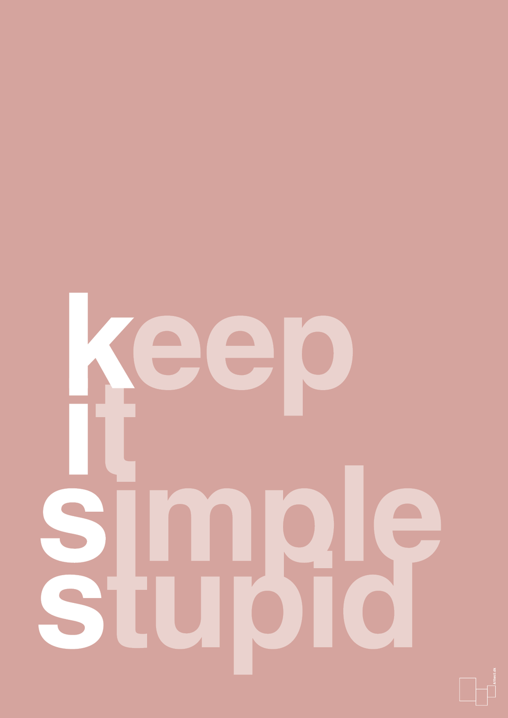 plakat: keep it simple stupid - bubble shell-Livet-A1two3